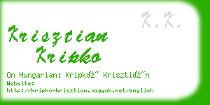 krisztian kripko business card